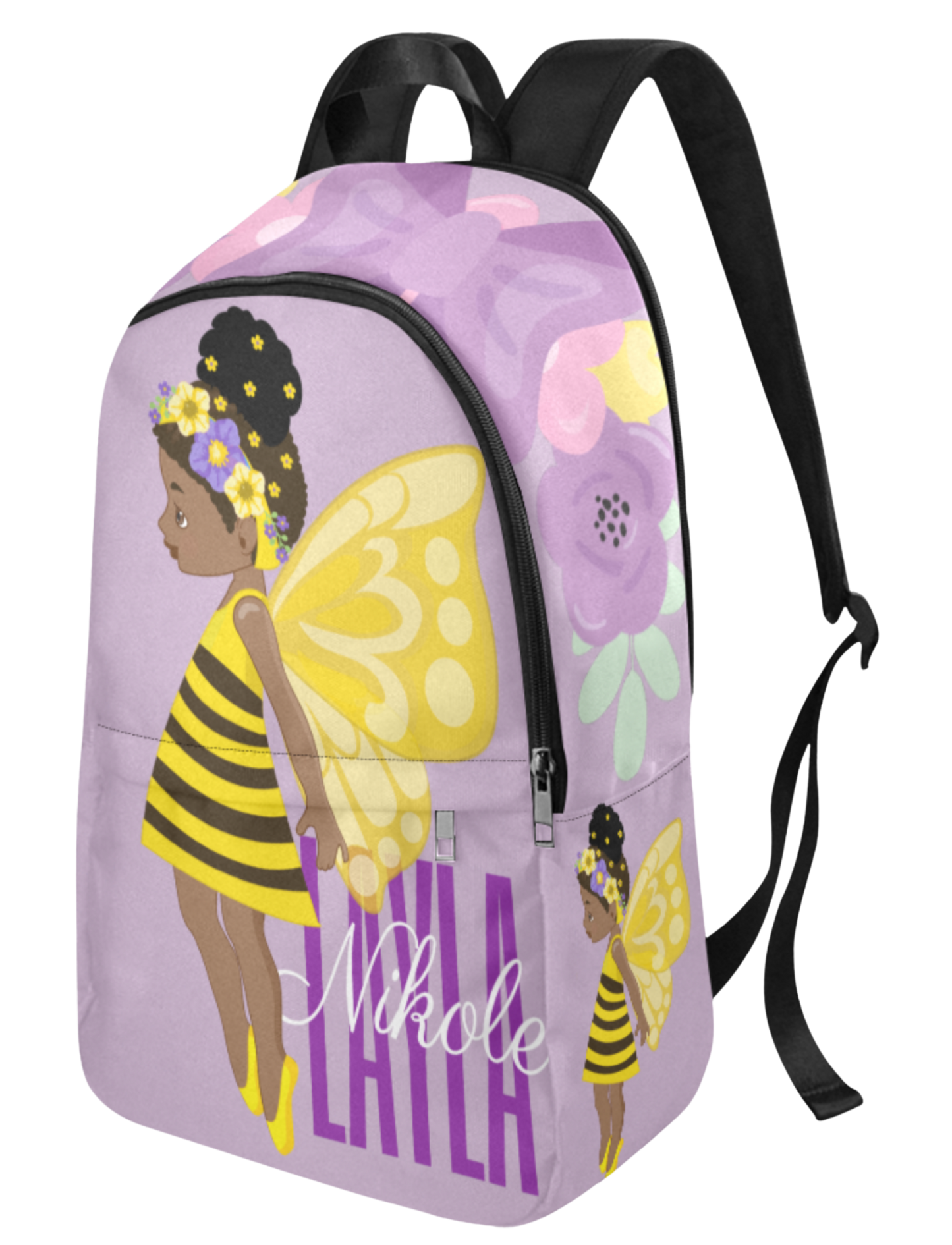 Lavender Bee Custom School Backpack