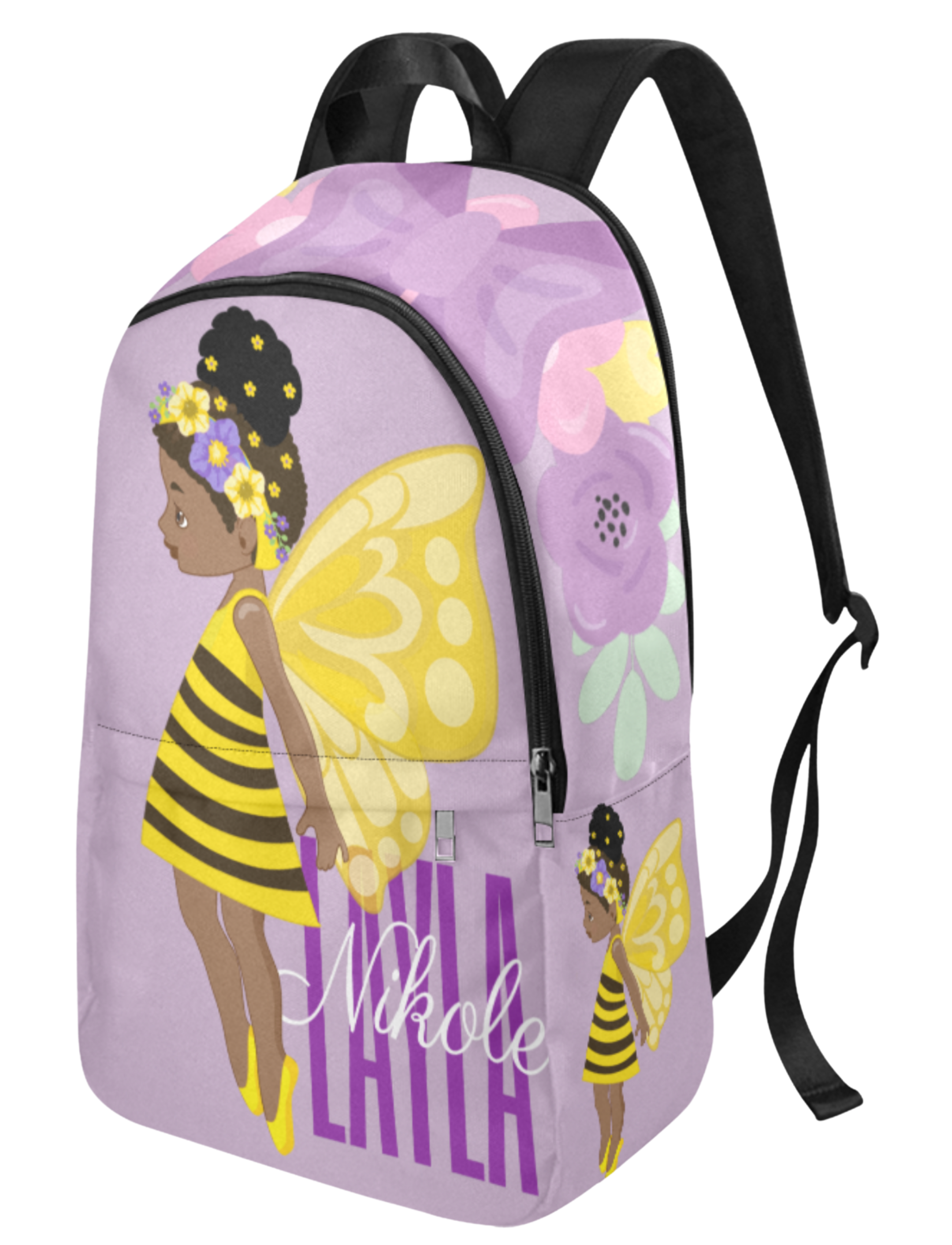 Lavender Bee Custom School Backpack