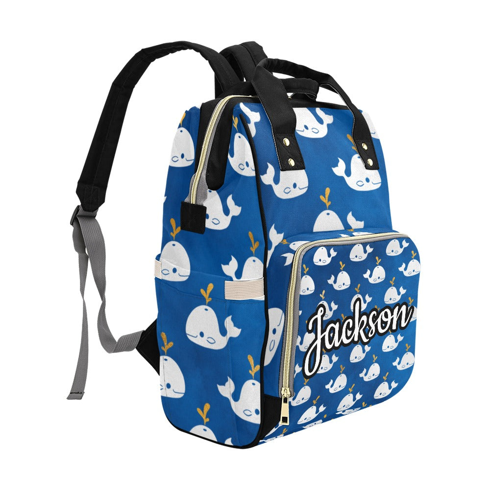 Whale Custom Multi-Function Diaper Bag Backpack