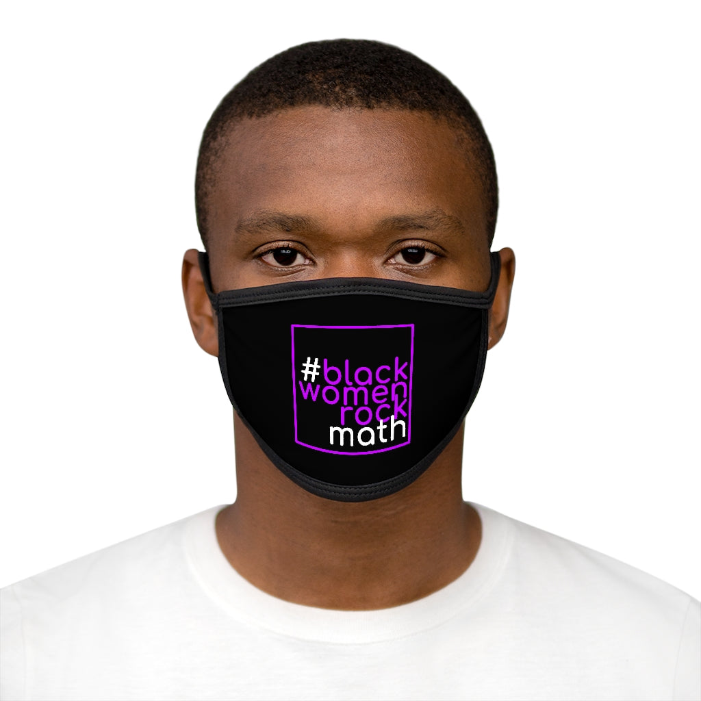 #blackwomenrockmath Mixed-Fabric Face Mask