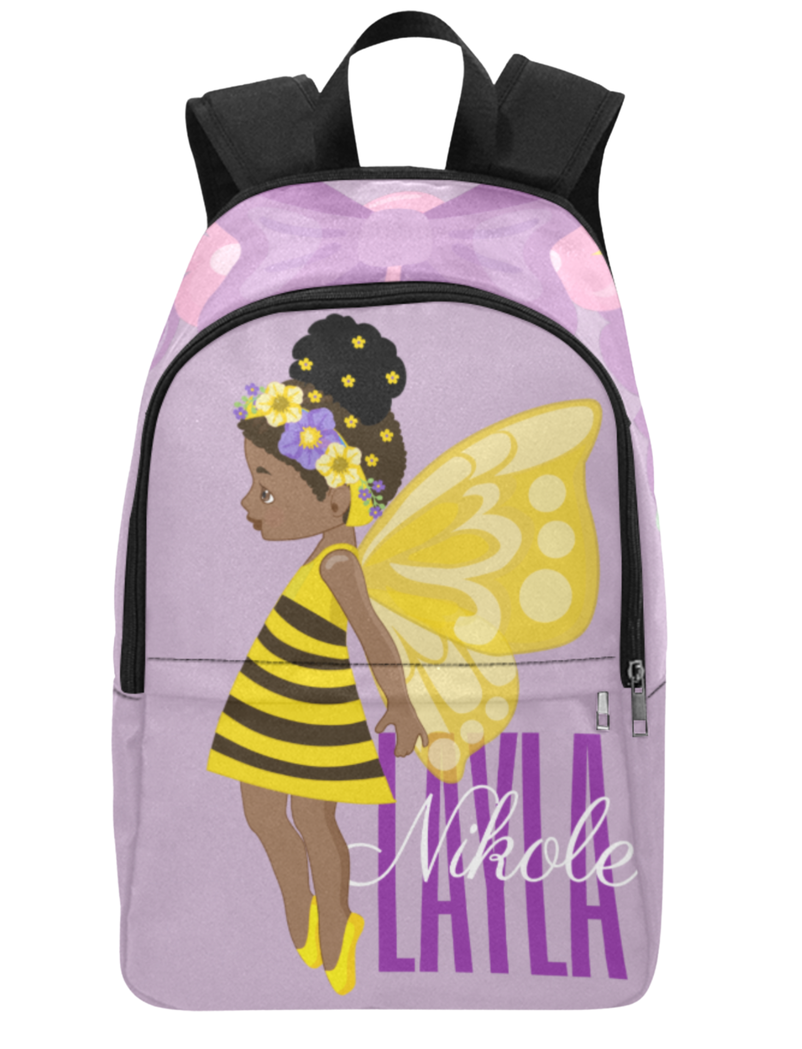 Lavender Bee Custom School Backpack