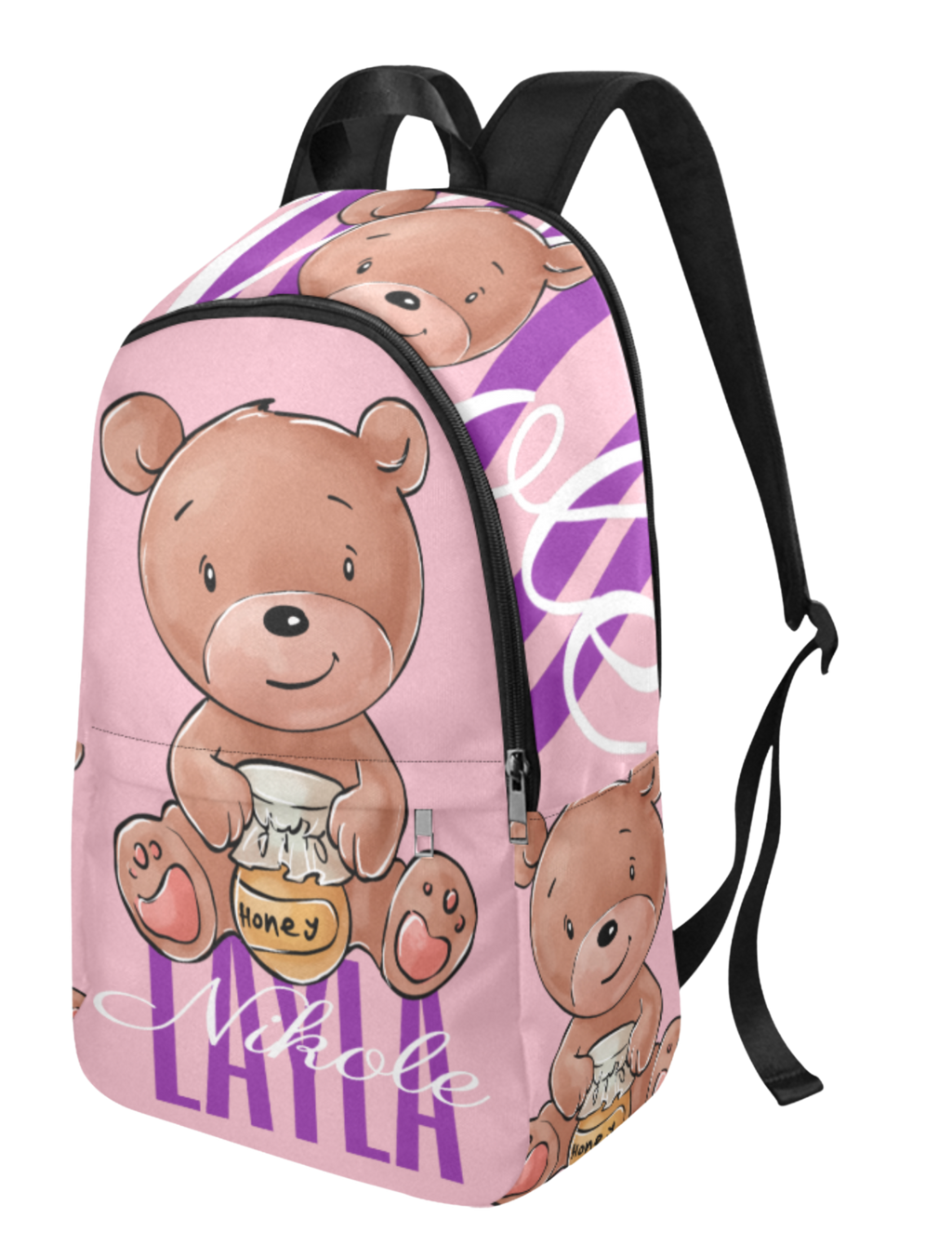 Pink Bear Custom School Backpack