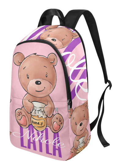 Pink Bear Custom School Backpack