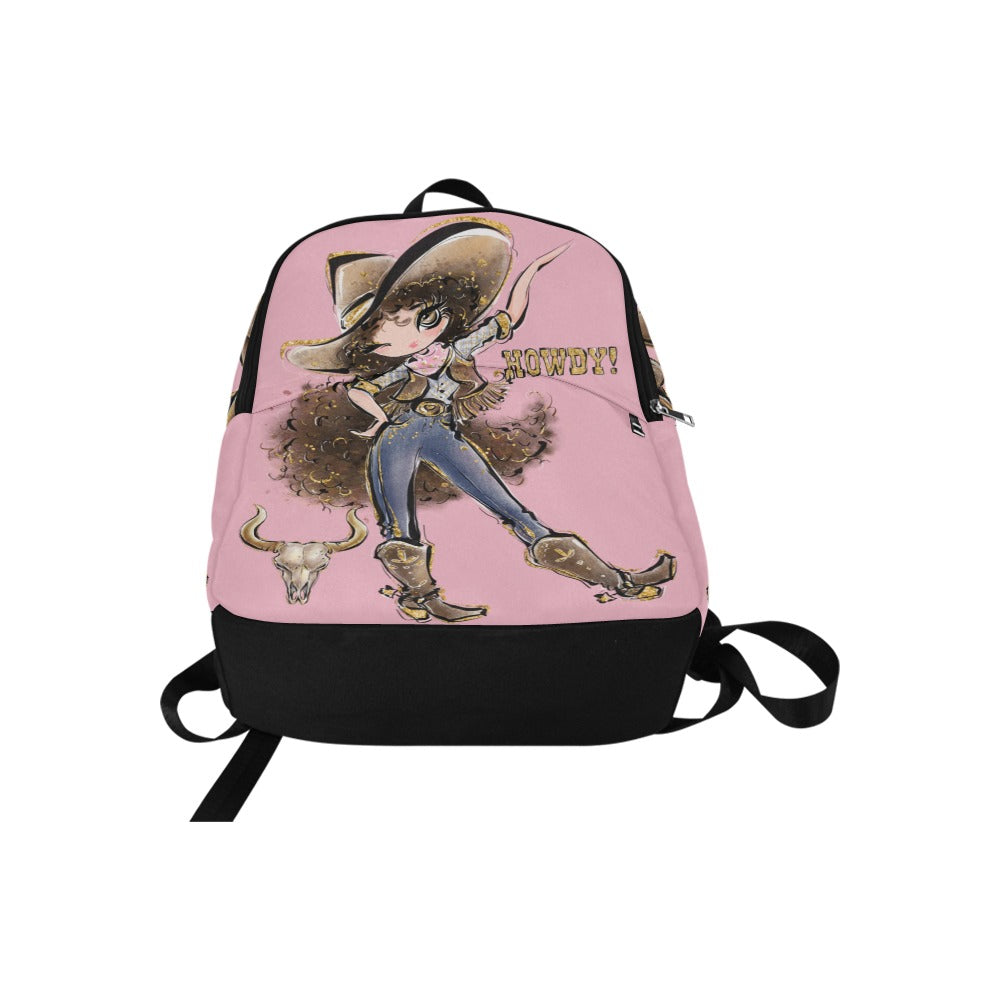 Pink Western Custom School Backpack