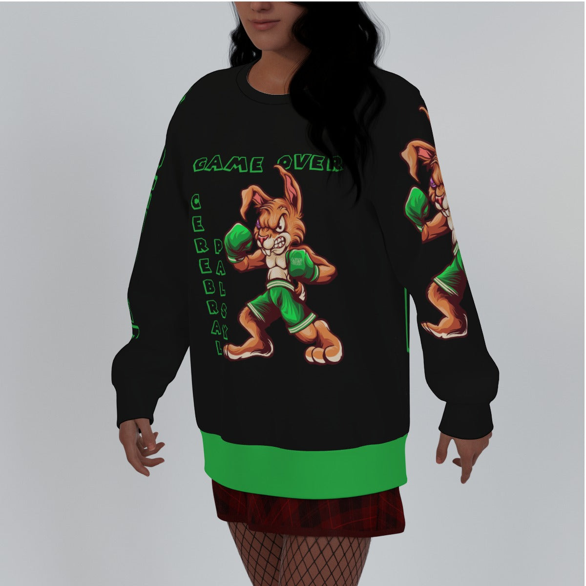 Game Over Cerebral Palsy Women's Raglan Sleeve Sweatshirt