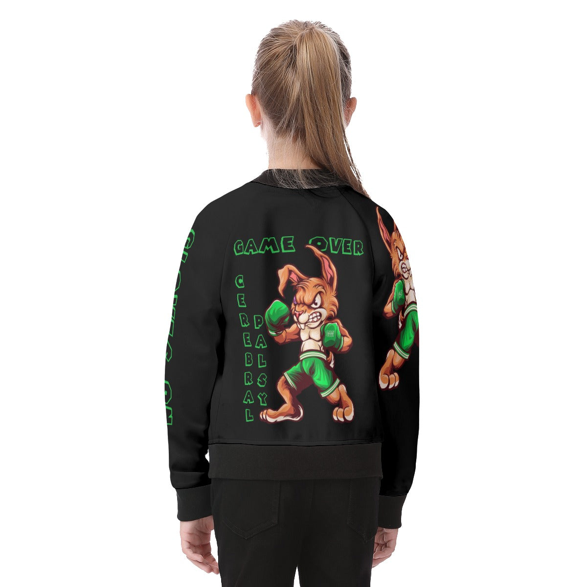Game Over Cerebral Palsy Kid's Raglan Sleeve Jacket