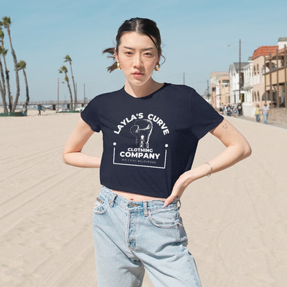 Layla’s Curve Signature Women's Flowy Cropped Tee
