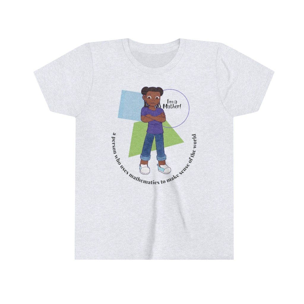 She’s A Mather Youth Short Sleeve Tee Dark Text