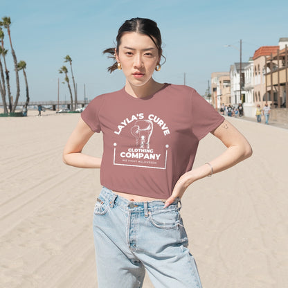 Layla’s Curve Signature Women's Flowy Cropped Tee