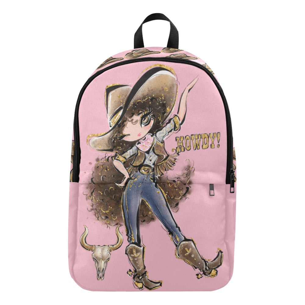 Pink Western Custom School Backpack