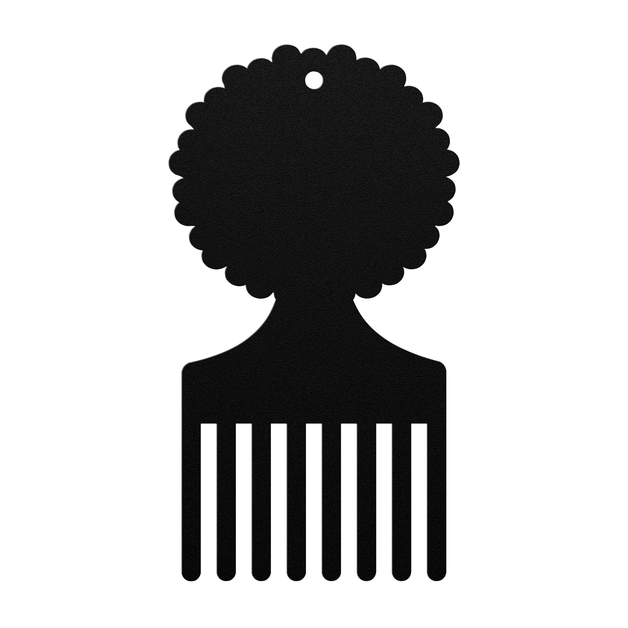Custom Afro Pick Metal Sign
