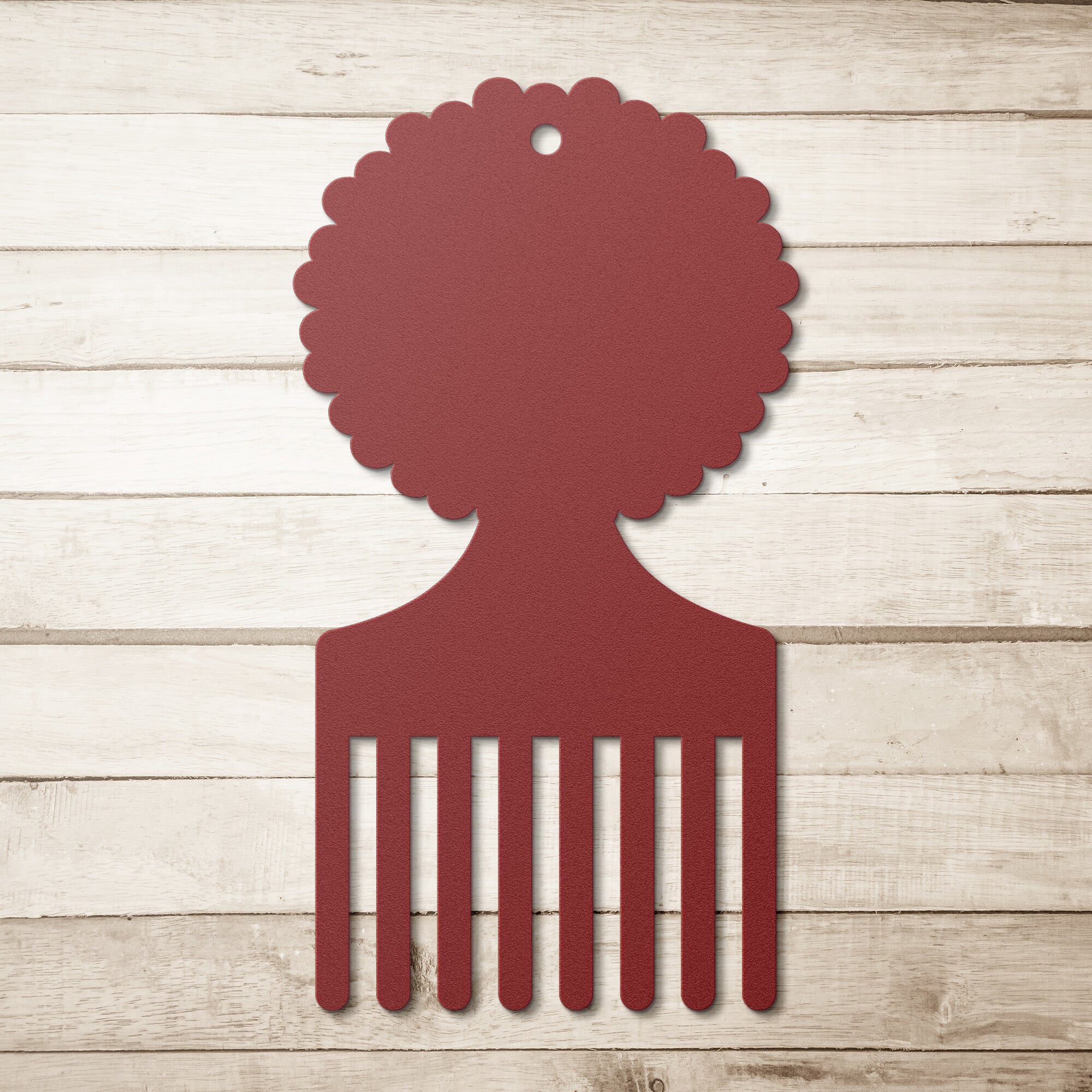 Custom Afro Pick Metal Sign