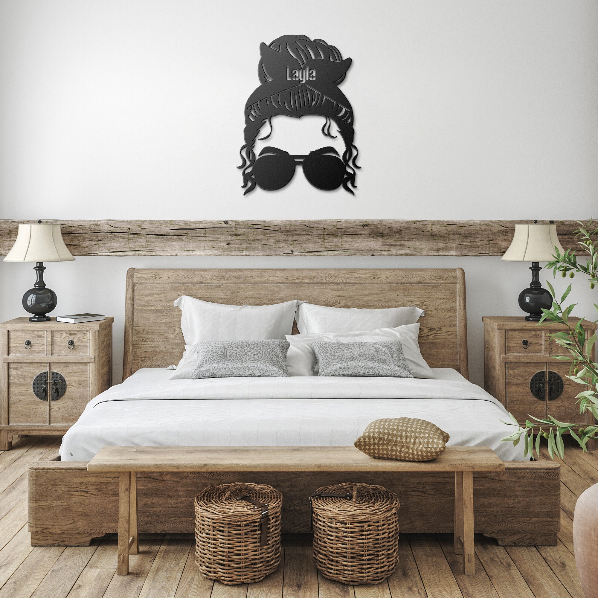 Custom Bun and Sunglasses Metal Sign