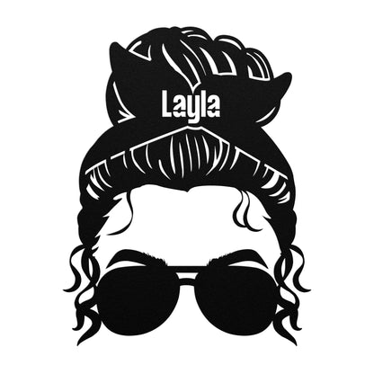 Custom Bun and Sunglasses Metal Sign