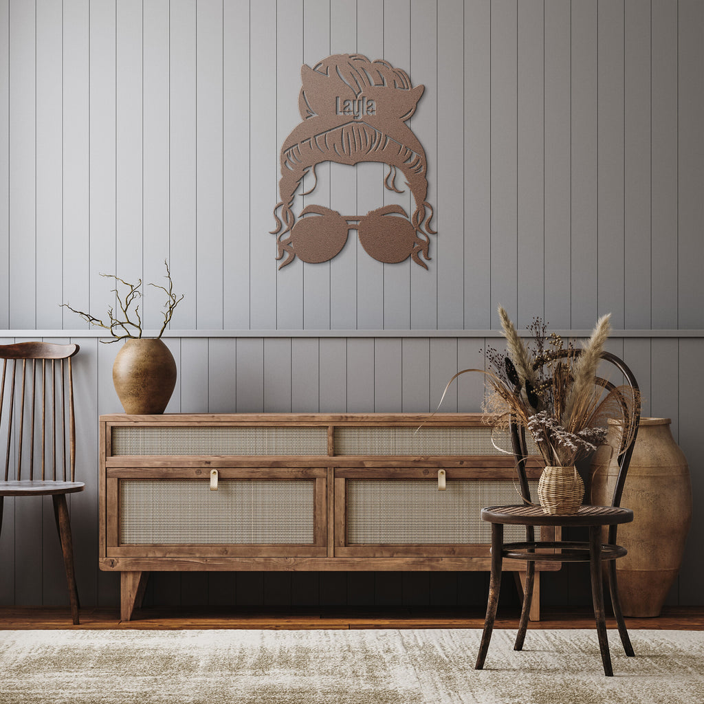 Custom Bun and Sunglasses Metal Sign