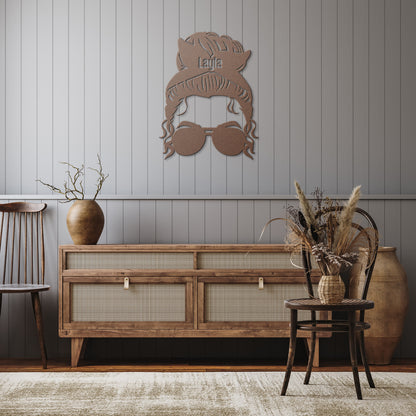 Custom Bun and Sunglasses Metal Sign