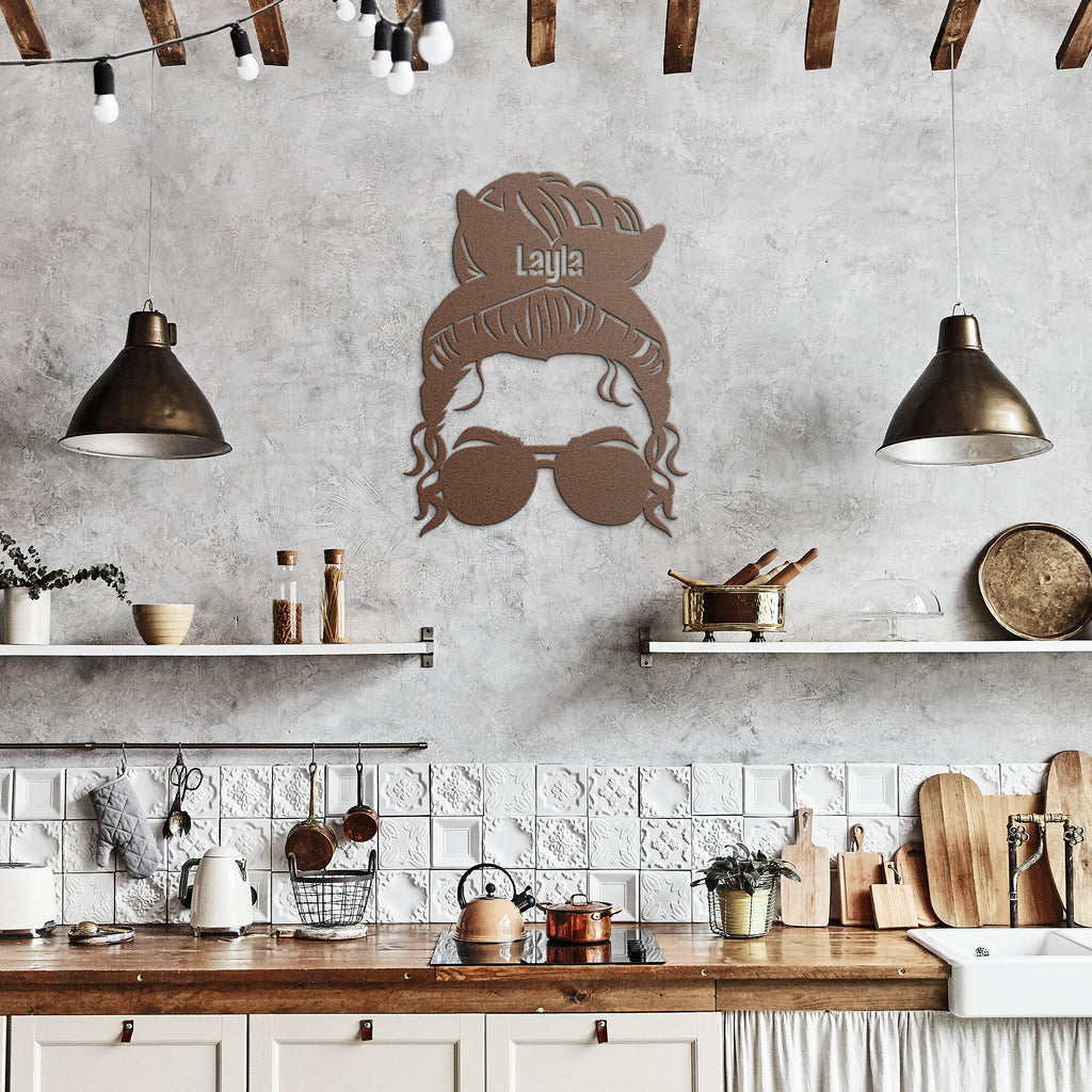 Custom Bun and Sunglasses Metal Sign