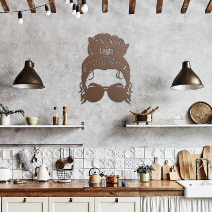 Custom Bun and Sunglasses Metal Sign