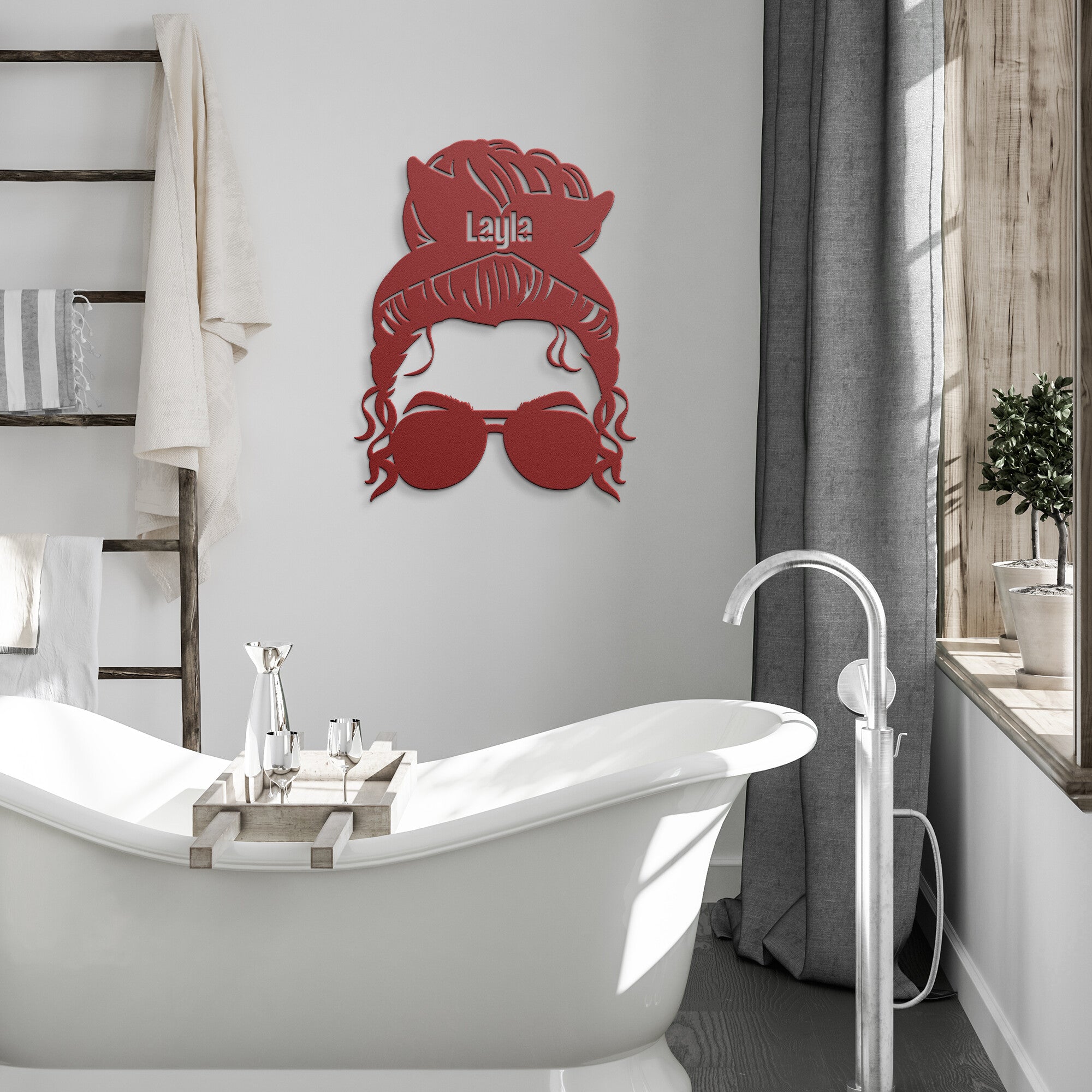 Custom Bun and Sunglasses Metal Sign