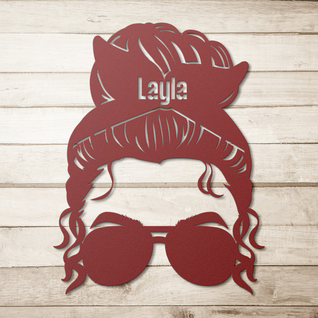 Custom Bun and Sunglasses Metal Sign