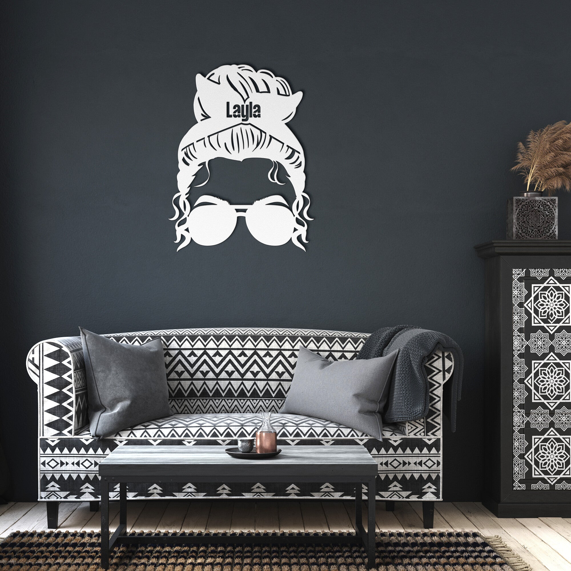 Custom Bun and Sunglasses Metal Sign