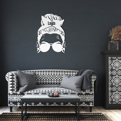 Custom Bun and Sunglasses Metal Sign