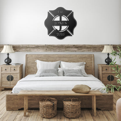 Custom Fire Fighter Metal Sign
