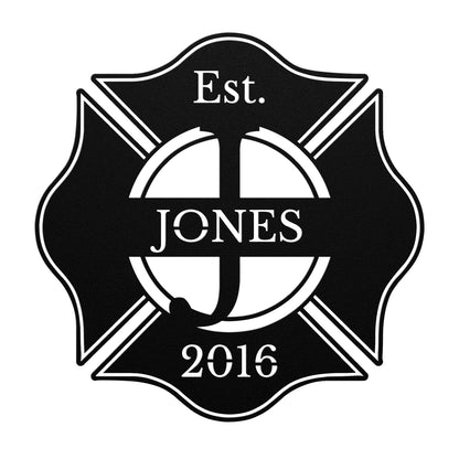Custom Fire Fighter Metal Sign
