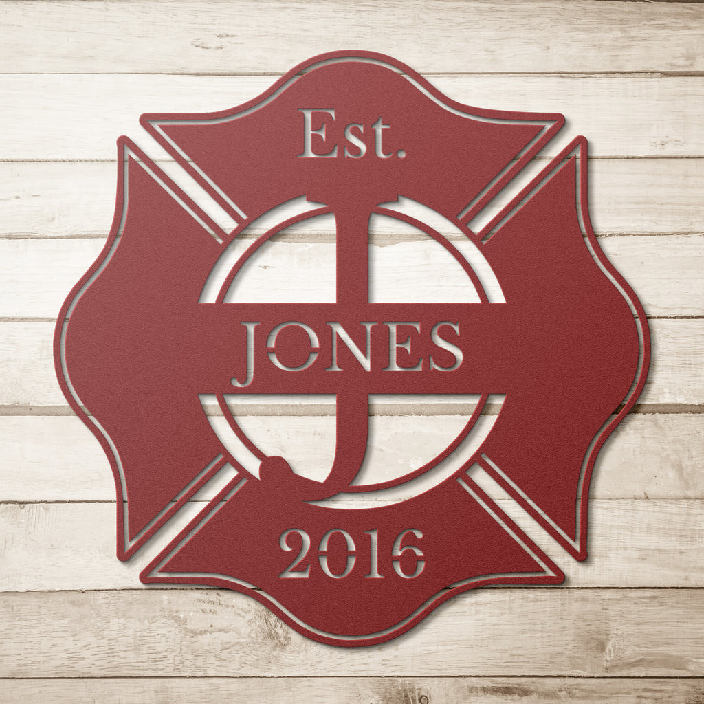 Custom Fire Fighter Metal Sign