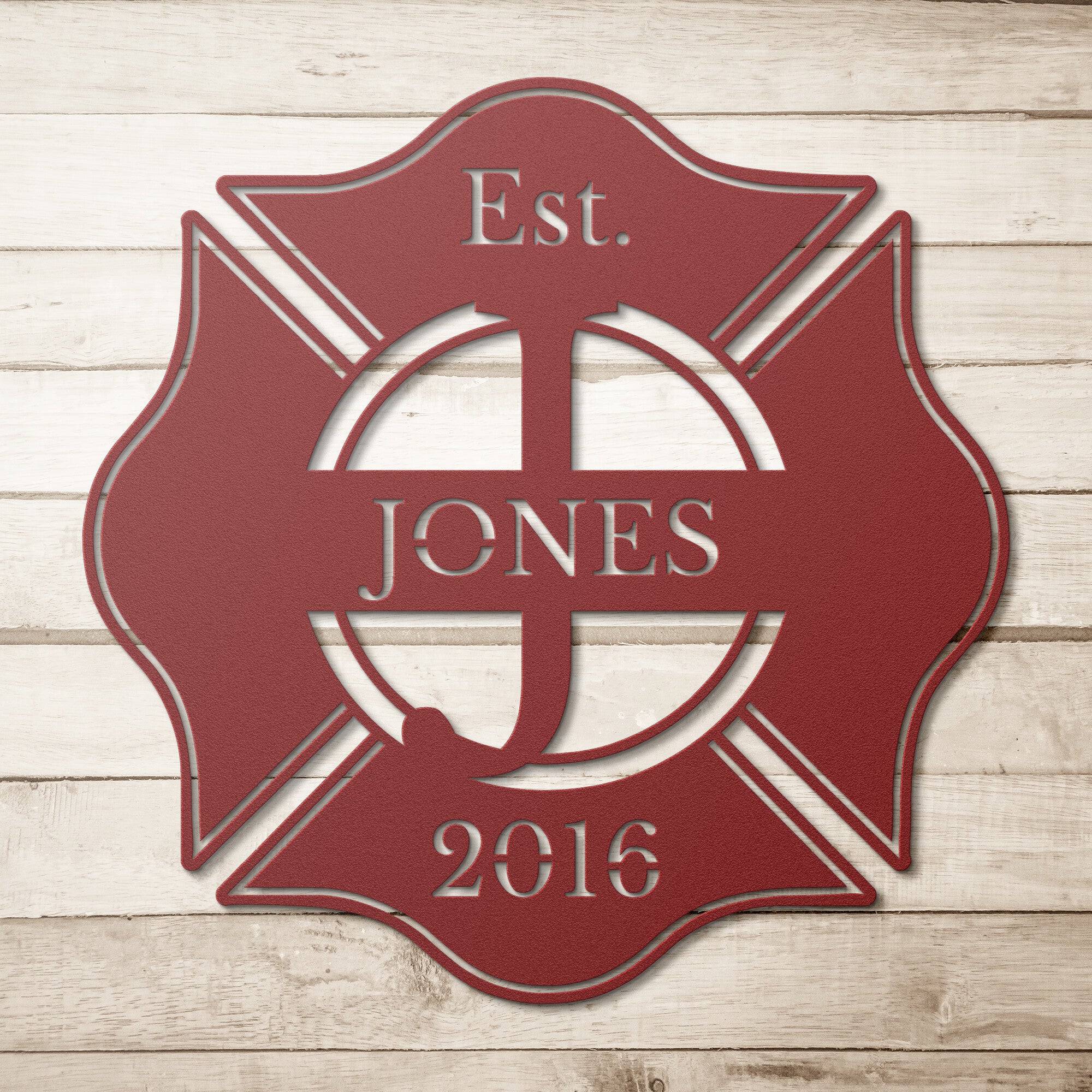 Custom Fire Fighter Metal Sign