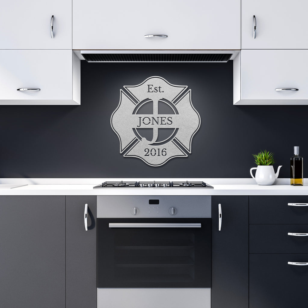 Custom Fire Fighter Metal Sign