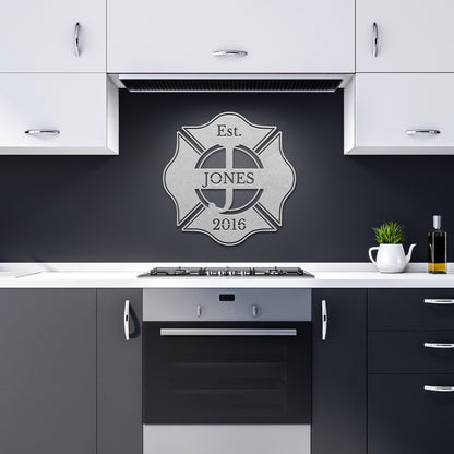 Custom Fire Fighter Metal Sign