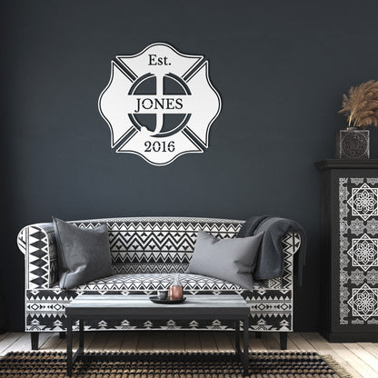 Custom Fire Fighter Metal Sign