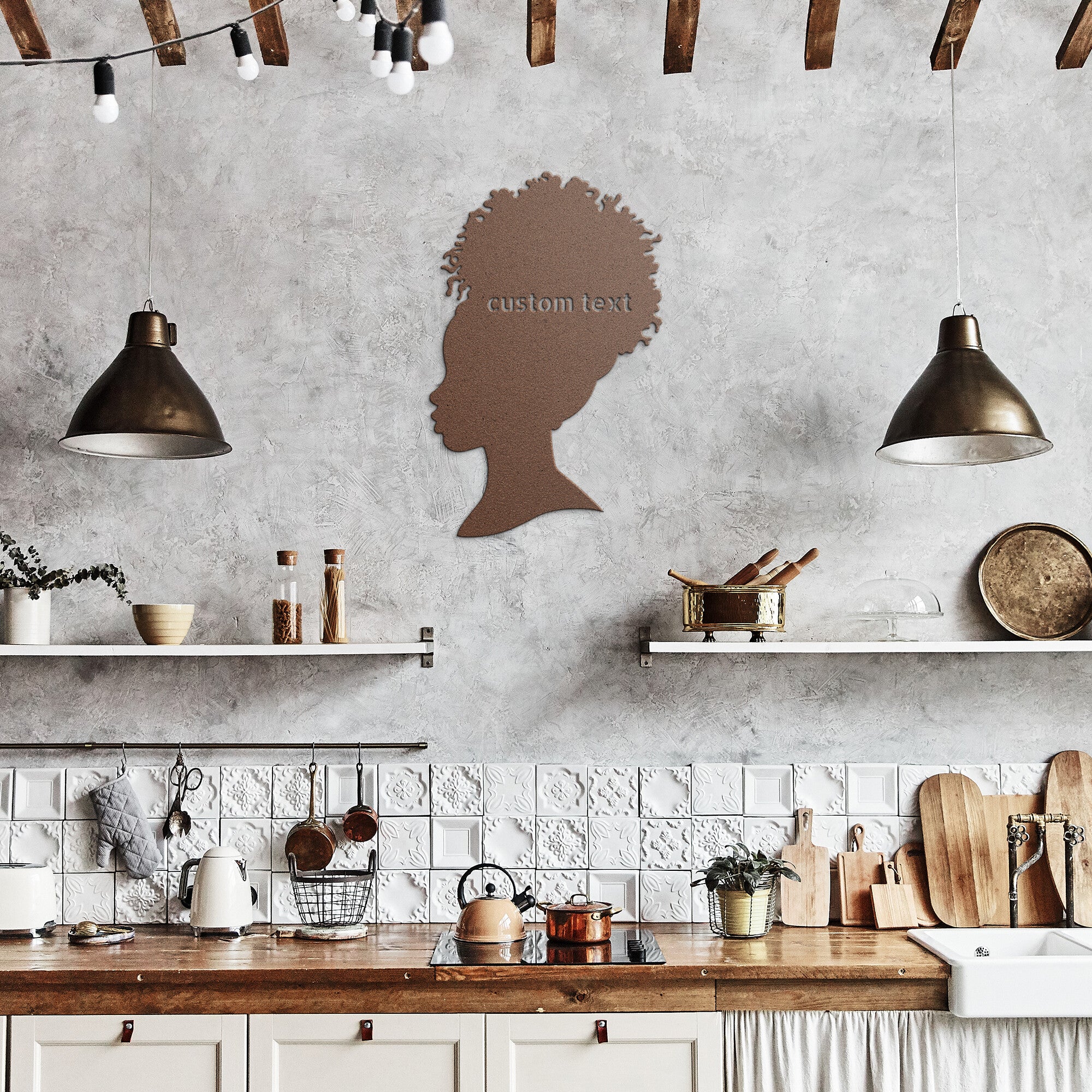 Custom Hair Updo Metal Sign