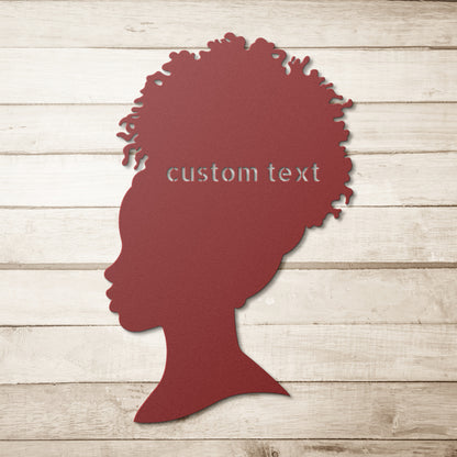 Custom Hair Updo Metal Sign