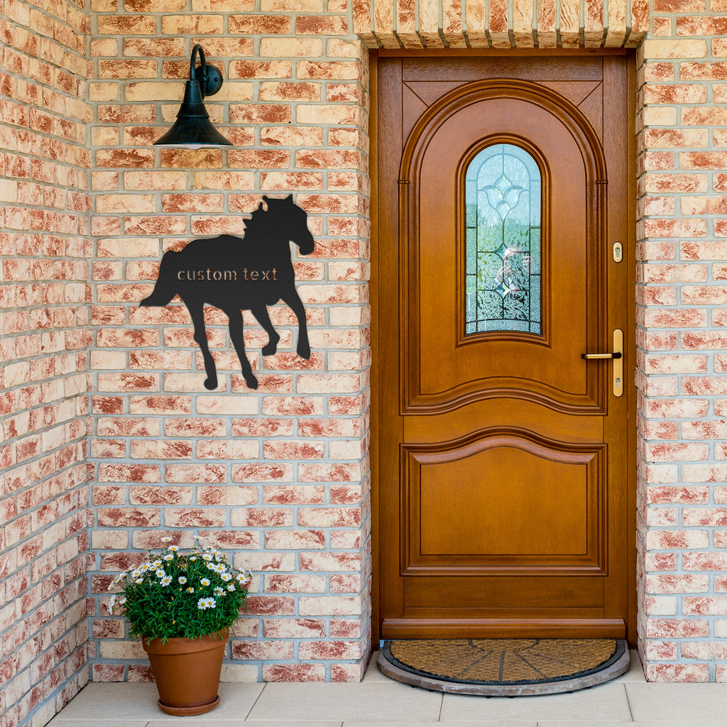 Custom Horse Metal Sign
