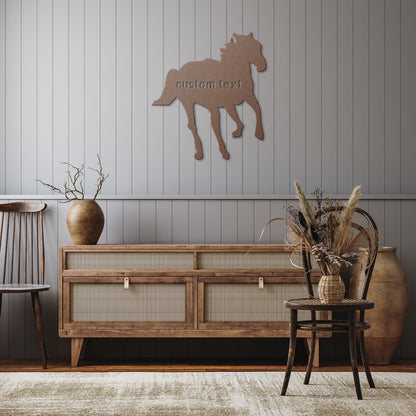 Custom Horse Metal Sign