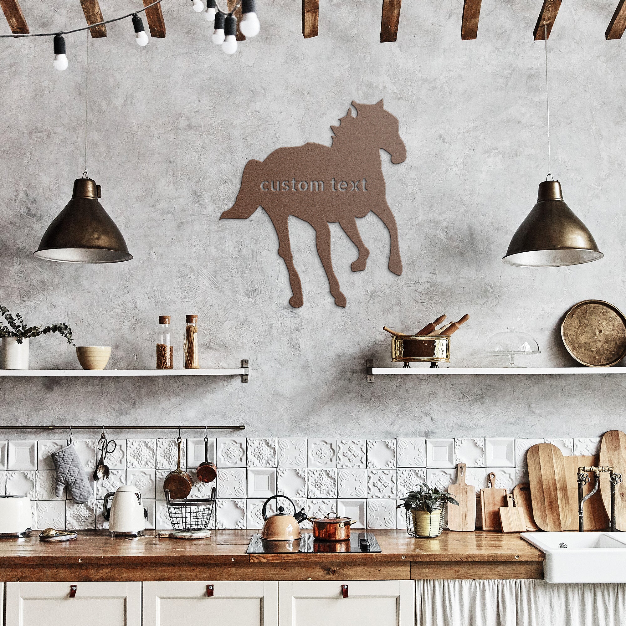 Custom Horse Metal Sign