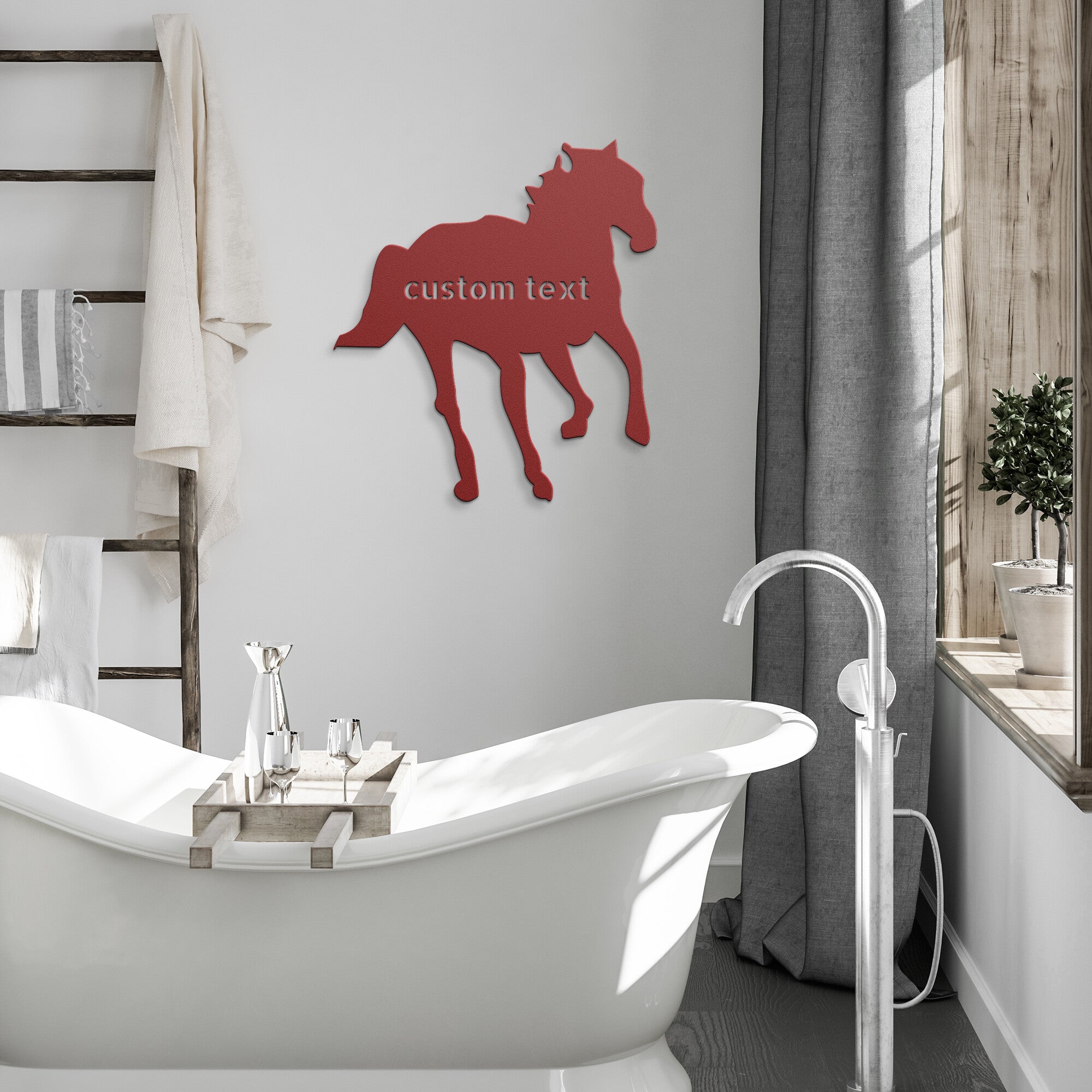 Custom Horse Metal Sign