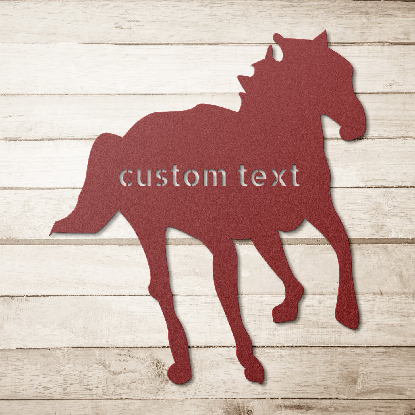 Custom Horse Metal Sign