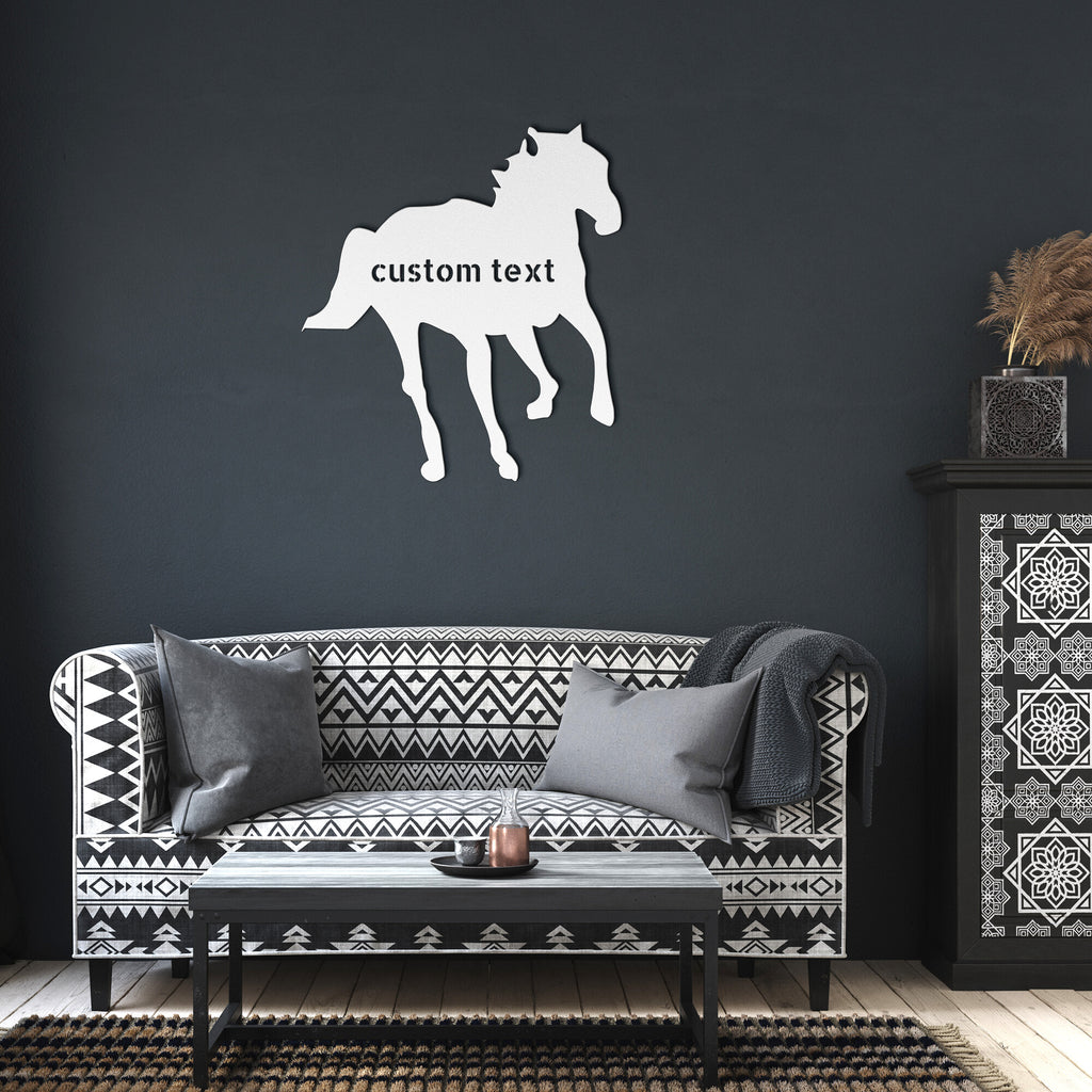 Custom Horse Metal Sign