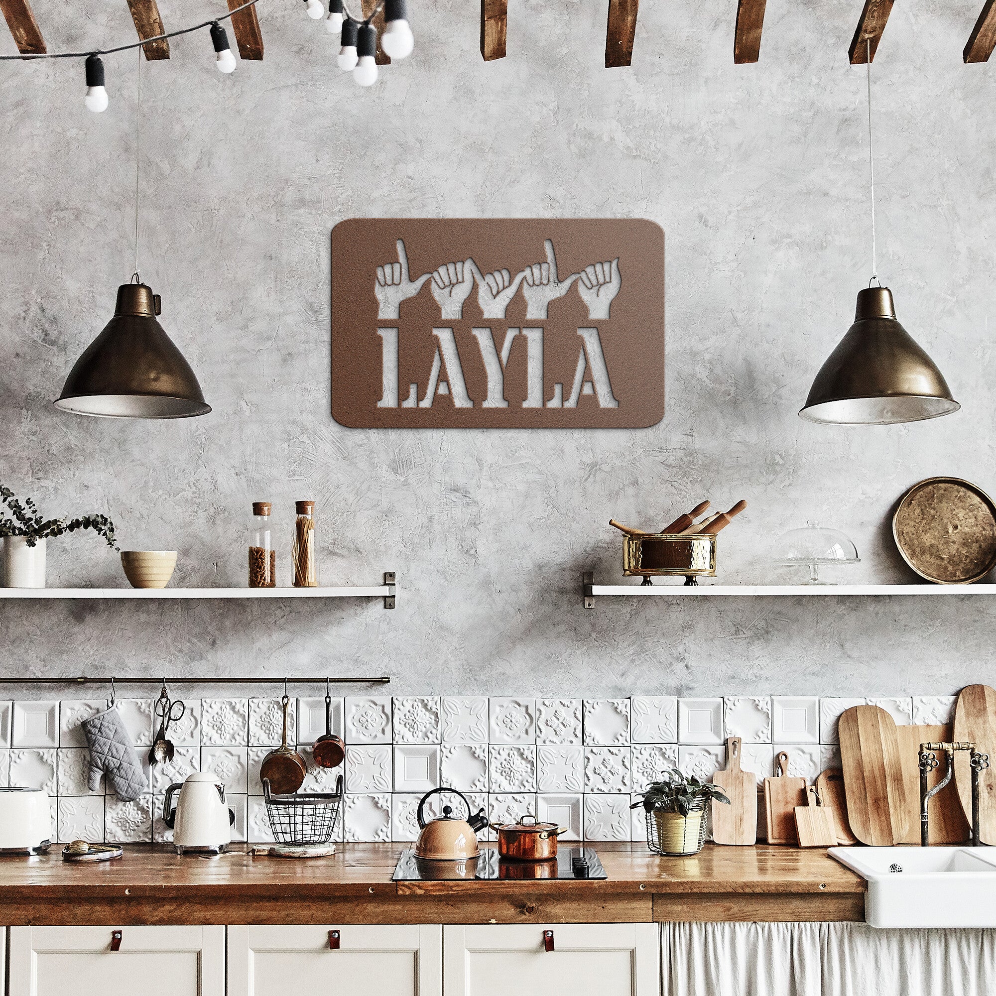 Custom Sign Language Metal Sign