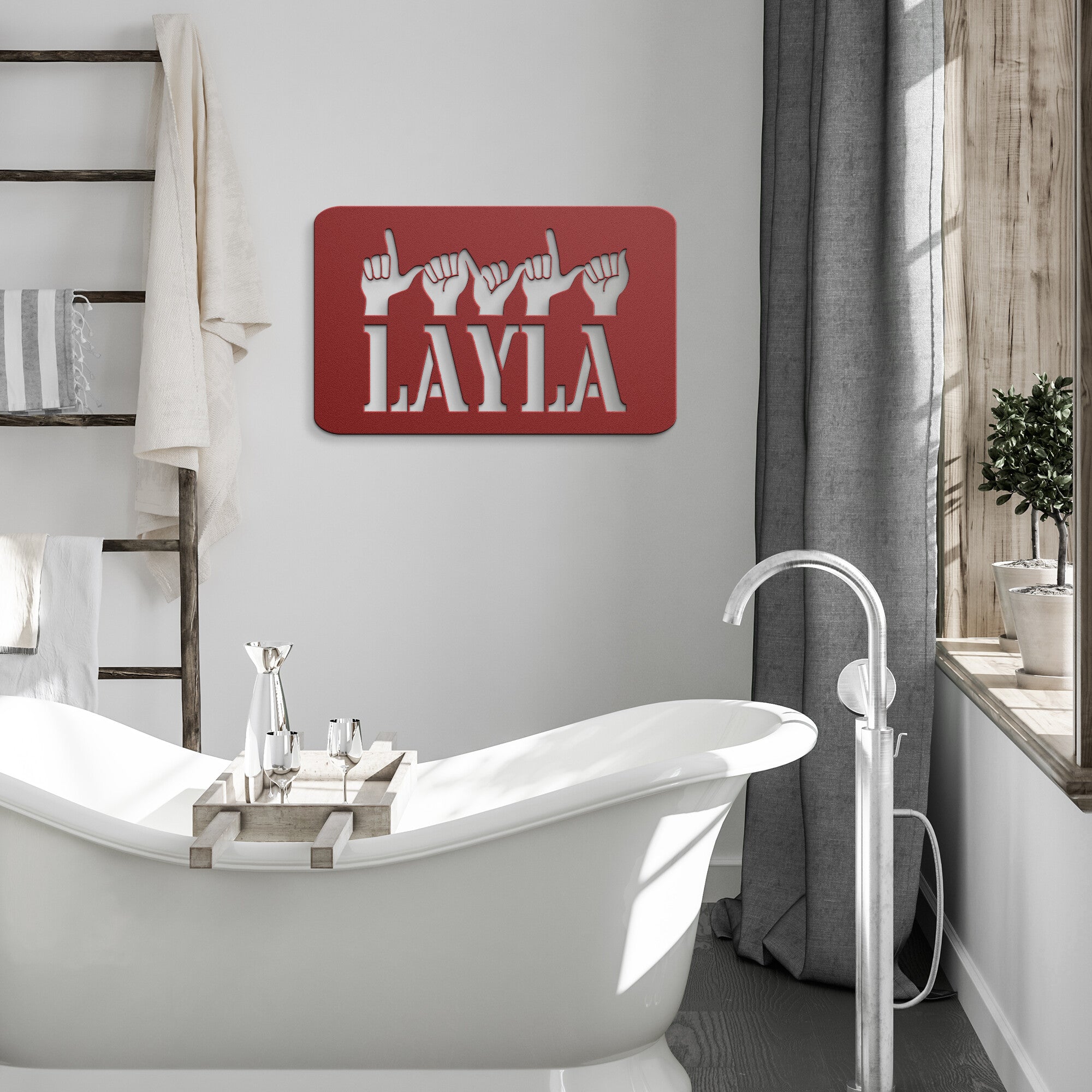 Custom Sign Language Metal Sign