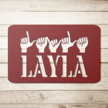 Custom Sign Language Metal Sign