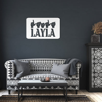 Custom Sign Language Metal Sign