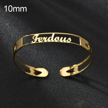20 Styles New Stainless Steel Customized Bangle Personalized Nameplate Letter Heart Bracelet For Women Girl Jewelry Wedding Gift