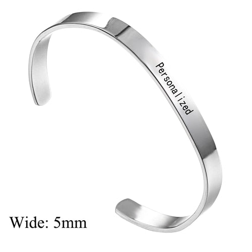Custom Sterling Silver Monogram Bracelet for Him/Her