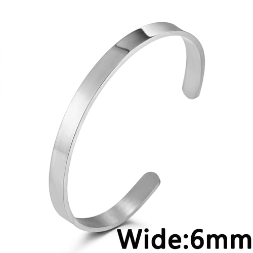 1PC Personalized Engraved Custom Name Stainless Steel Bracelet Jewelry Name Words Letters Custom Bracelet &amp; Bangle For Women men