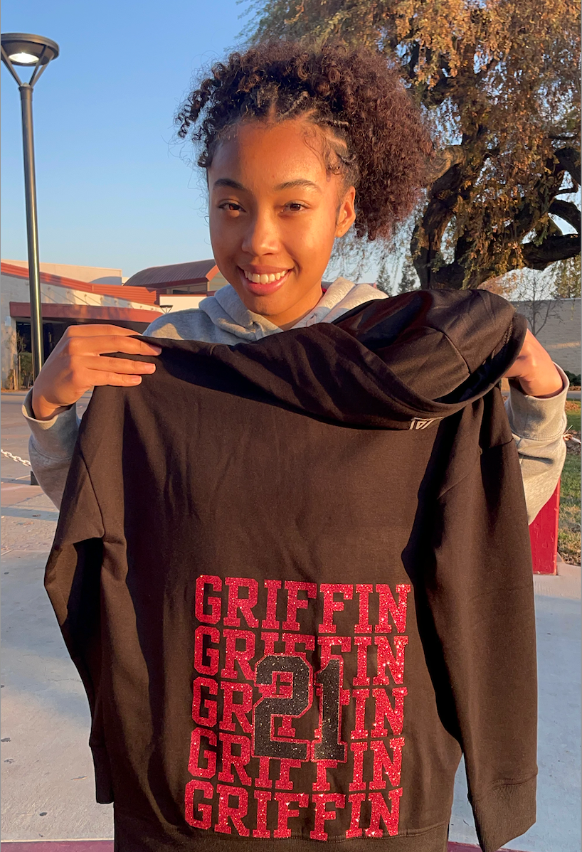 Custom Glitter Sports Hoodie