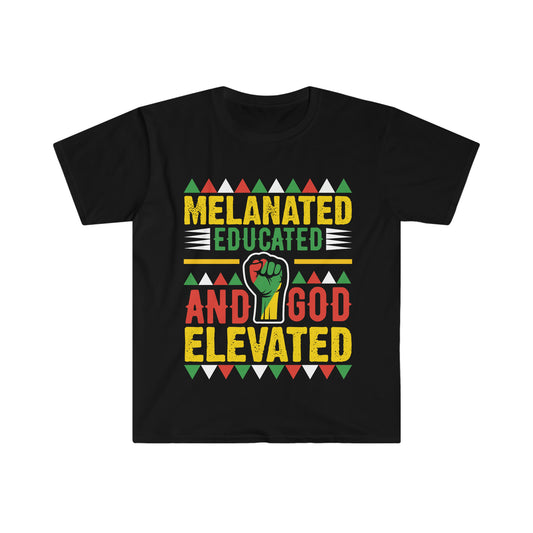 Melanated and Educated Unisex Softstyle T-Shirt